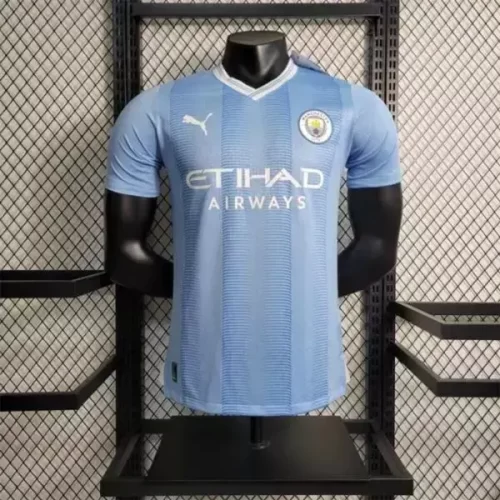 Manchester City Home Player Version Soccer Football Jersey