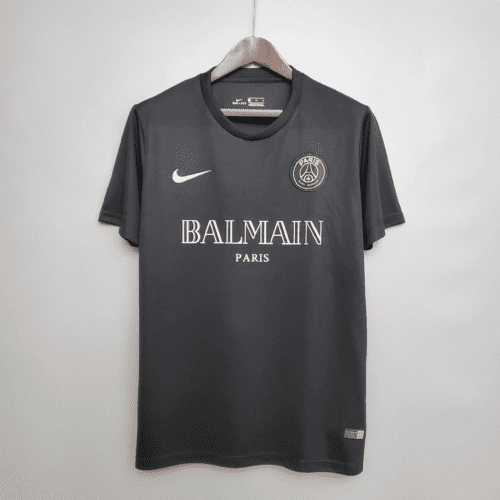 Buy PSG x BALMAIN Black Soccer Jersey T-shirt